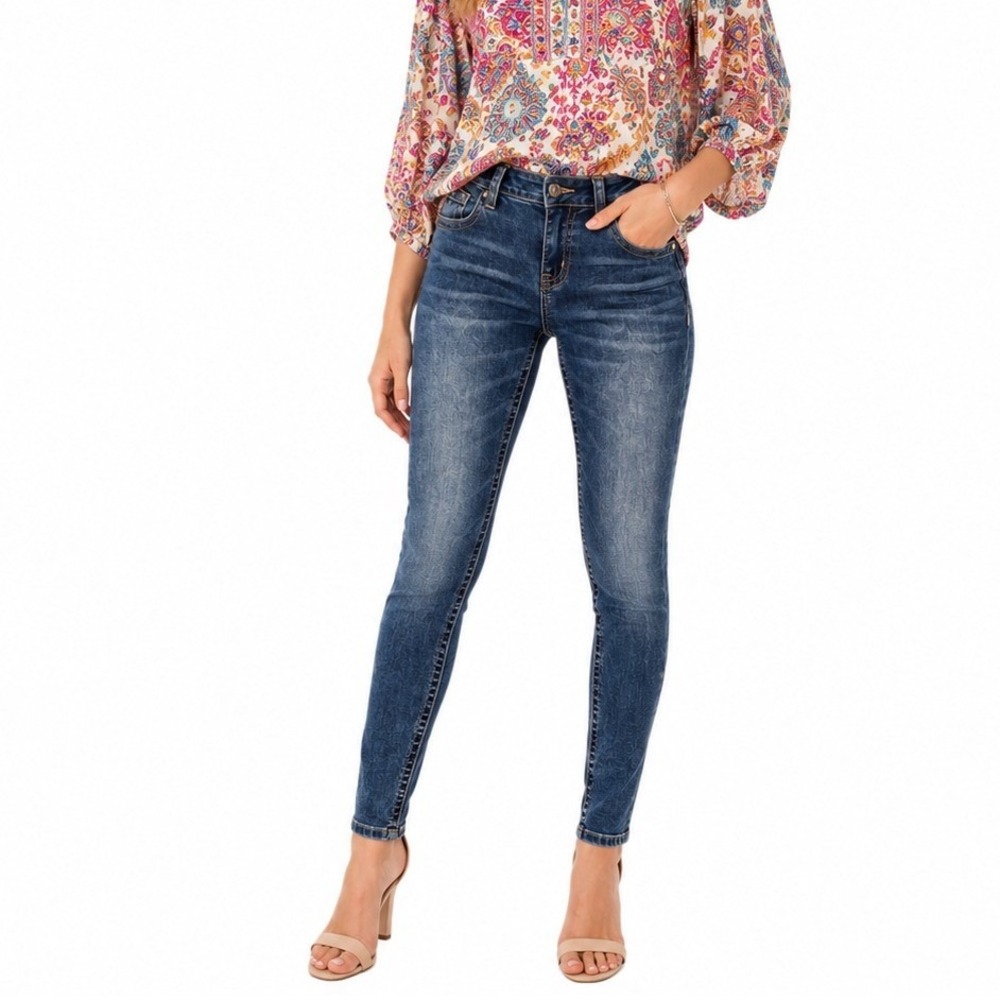 Miss Me Signature Skinny Jeans Women 26 Blue Acid Wash Casual Western Boho